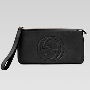 Gucci Authentic Soho Black Wristlet